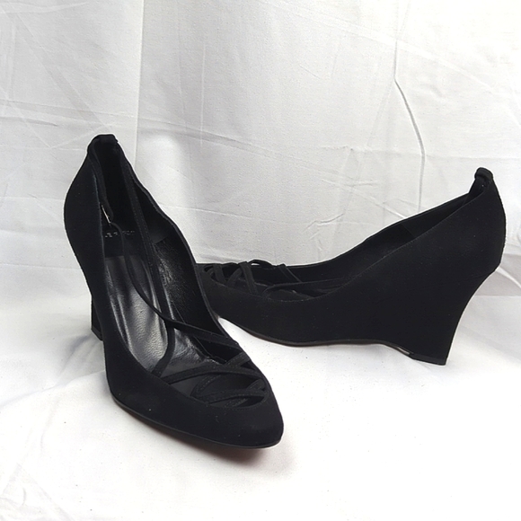 🆕🌿NICOLE FARHI SUEDE WEDGE SHOES🌿 - Picture 8 of 16